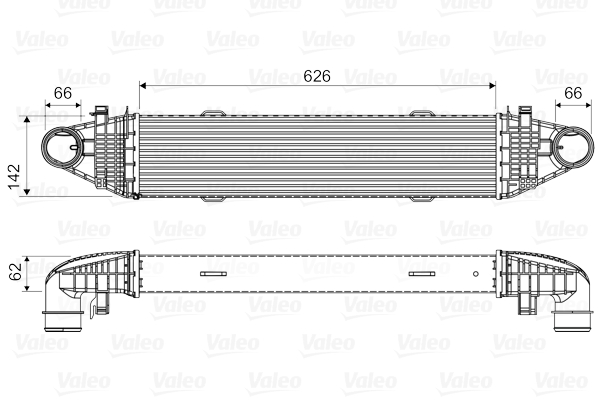 Intercooler, compresor 818617 VALEO