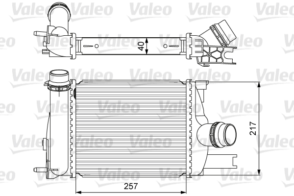 Intercooler, compresor 818622 VALEO