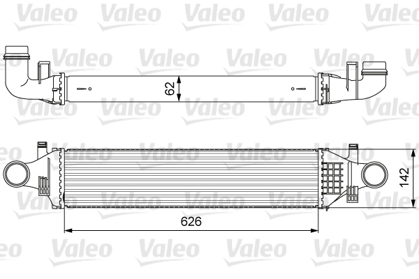 Intercooler, compresor 818623 VALEO