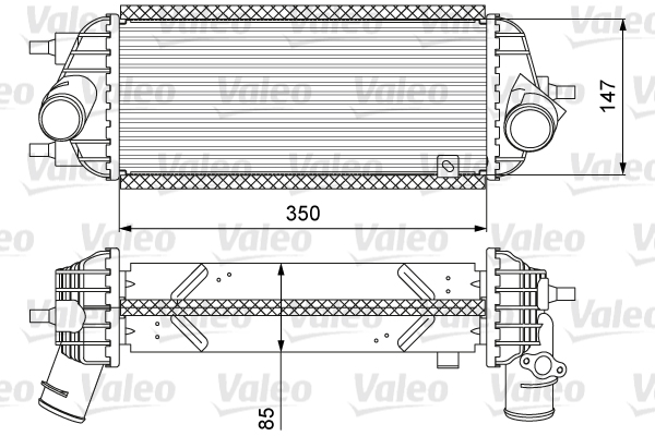 Intercooler, compresor 818626 VALEO