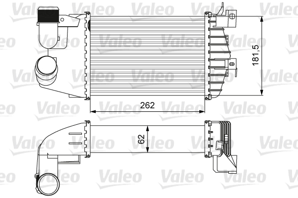 Intercooler, compresor 818627 VALEO