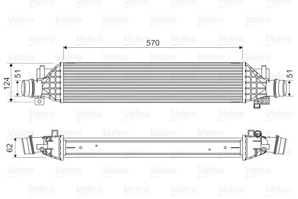 Intercooler, compresor 818629 VALEO