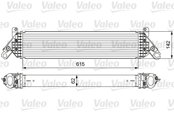 Intercooler, compresor 818630 VALEO