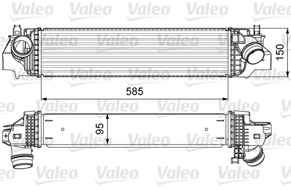 Intercooler, compresor 818640 VALEO