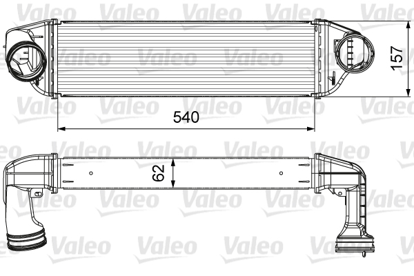 Intercooler, compresor 818642 VALEO