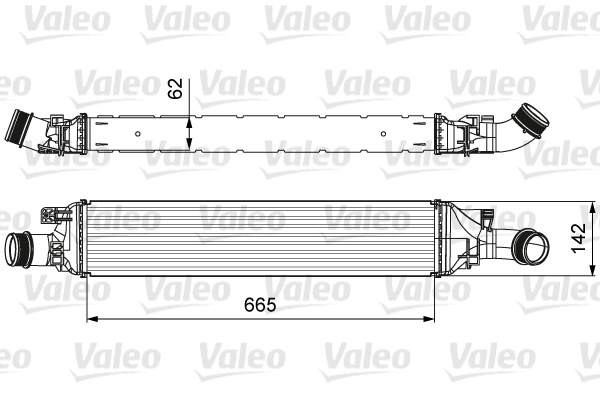 Intercooler, compresor 818643 VALEO