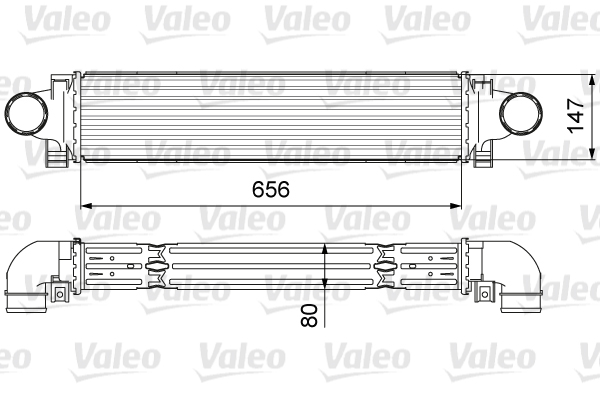 Intercooler, compresor 818646 VALEO