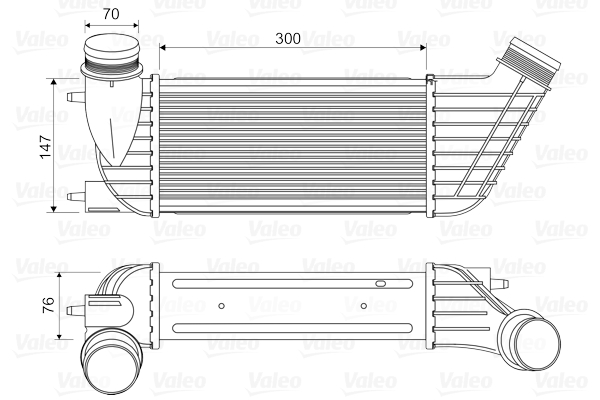 Intercooler, compresor 818651 VALEO