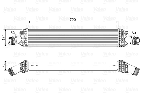 Intercooler, compresor 818654 VALEO