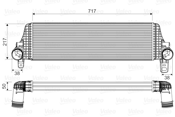 Intercooler, compresor 818659 VALEO