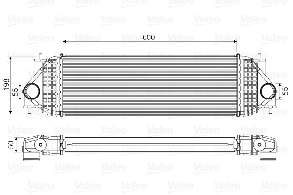 Intercooler, compresor 818662 VALEO