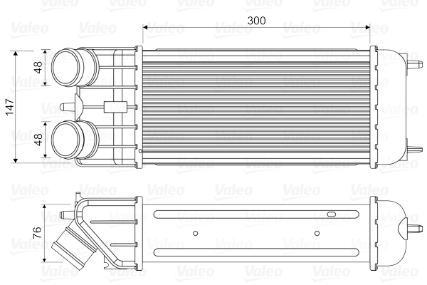 Intercooler, compresor 818663 VALEO