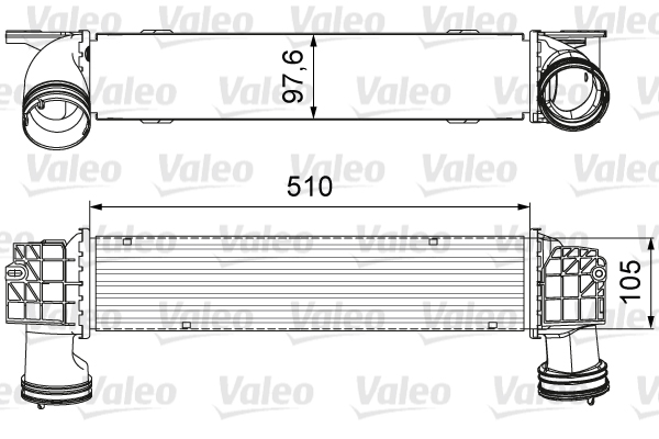 Intercooler, compresor 818664 VALEO