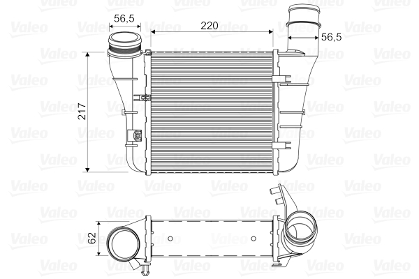 Intercooler, compresor 818669 VALEO