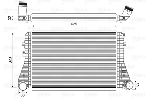 Intercooler, compresor 818674 VALEO