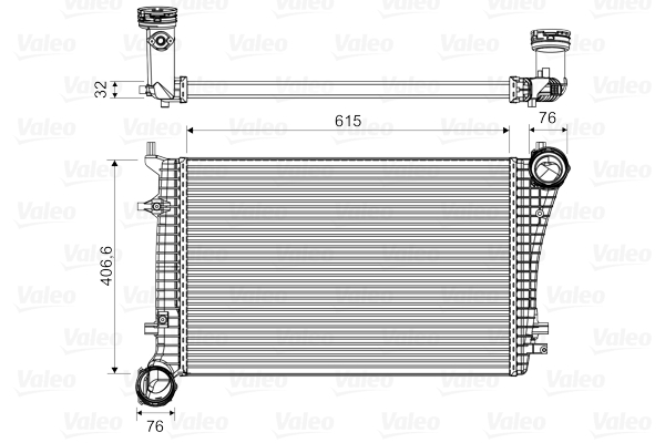 Intercooler, compresor 818675 VALEO