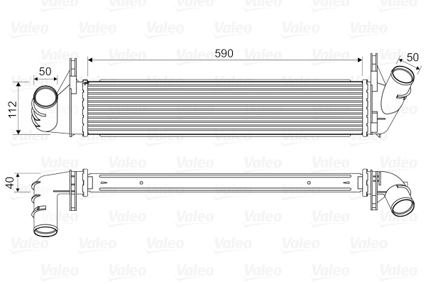 Intercooler, compresor 818678 VALEO