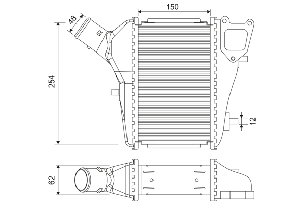 Intercooler, compresor 818686 VALEO