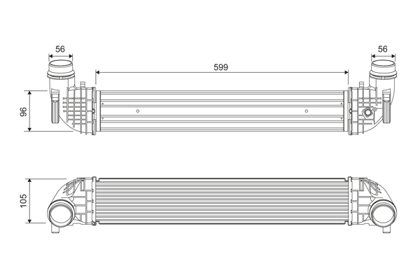 Intercooler, compresor 818690 VALEO