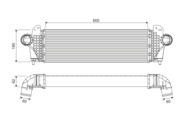 Intercooler, compresor 818694 VALEO