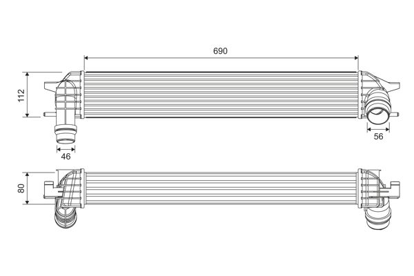 Intercooler, compresor 818696 VALEO