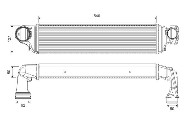 Intercooler, compresor 818716 VALEO