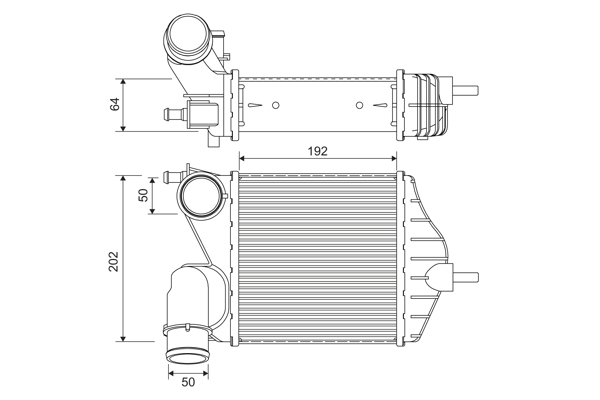 Intercooler, compresor 818726 VALEO