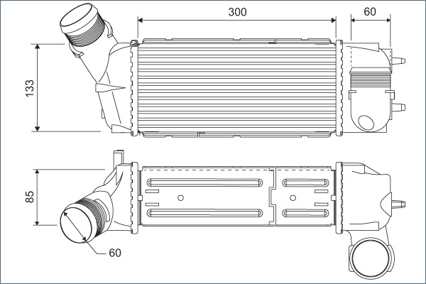 Intercooler, compresor 818769 VALEO