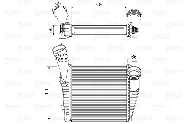 Intercooler, compresor 818814 VALEO