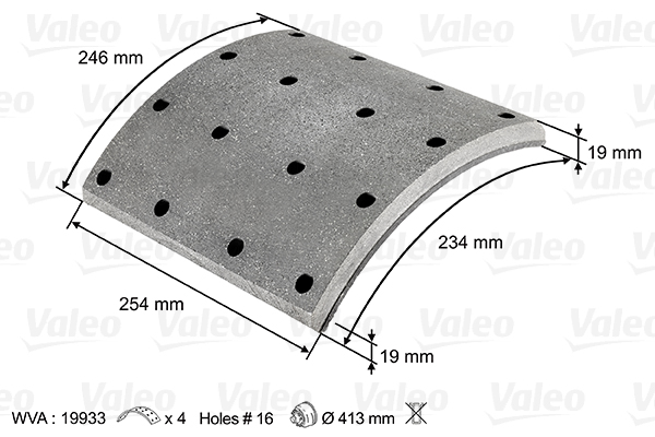 Set garnituri de frictiune, frana tambur 219933 VALEO