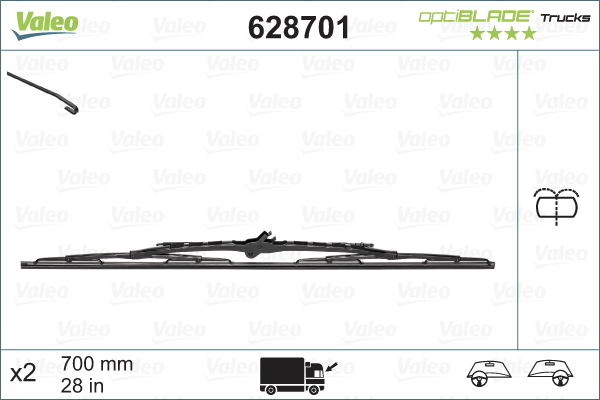 Lamela stergator 628701 VALEO