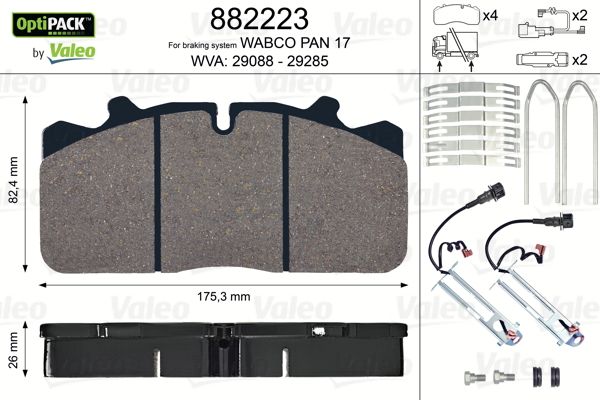 Set placute frana,frana disc 882223 VALEO