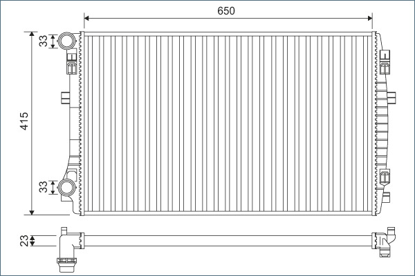 Radiator, racire motor 701129 VALEO