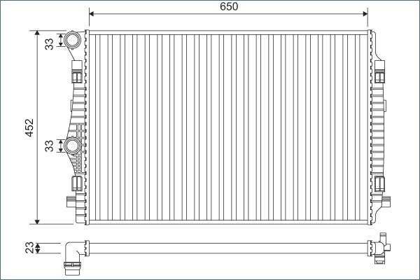 Radiator, racire motor 701132 VALEO