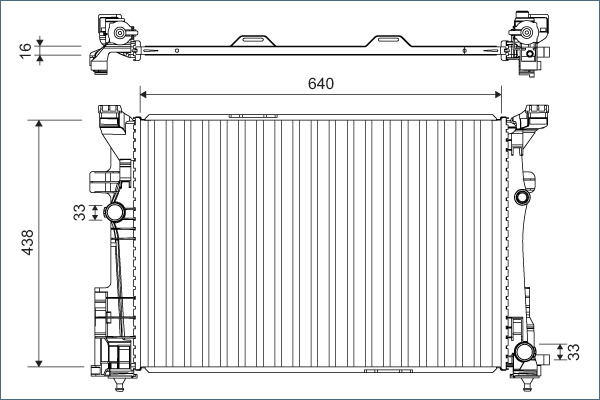 Radiator, racire motor 701133 VALEO