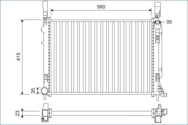 Radiator, racire motor 701157 VALEO