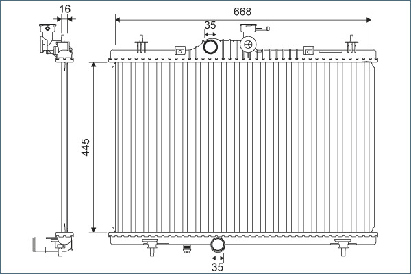 Radiator, racire motor 701164 VALEO