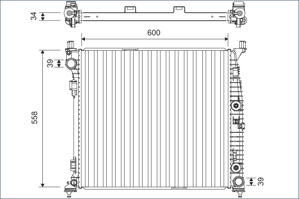 Radiator, racire motor 701167 VALEO