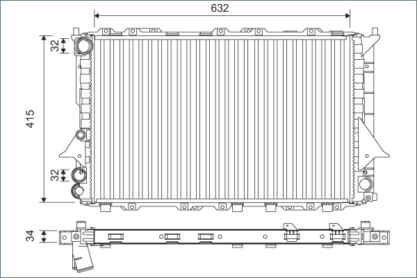 Radiator, racire motor 701170 VALEO