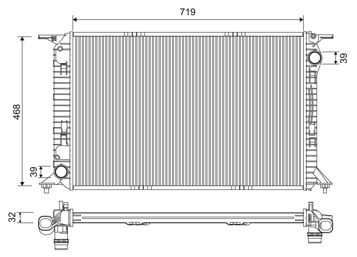 Radiator, racire motor 701227 VALEO