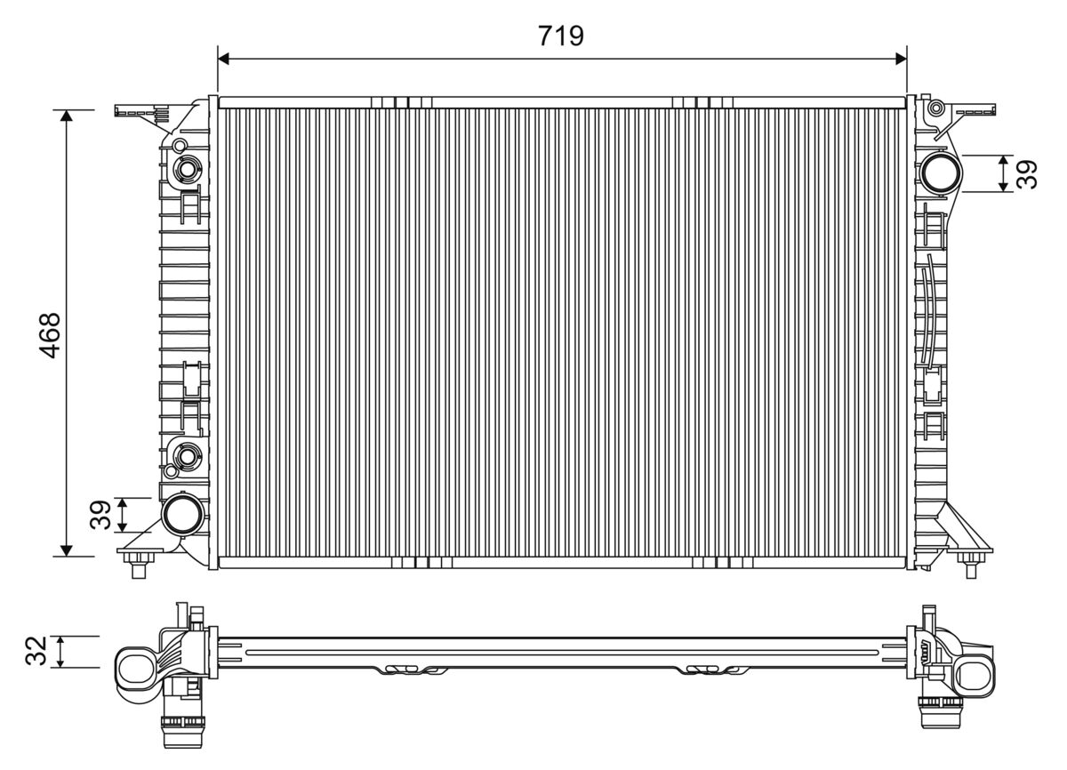 Radiator, racire motor 701228 VALEO