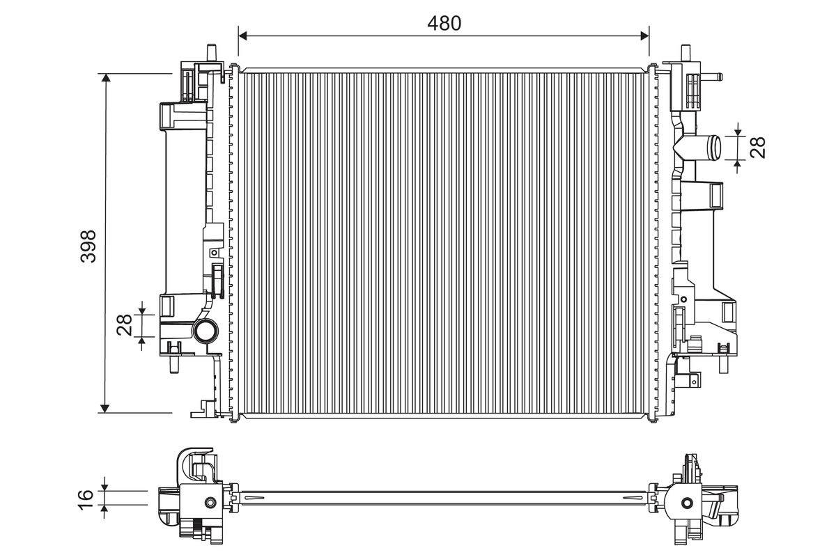 Radiator, racire motor 701288 VALEO