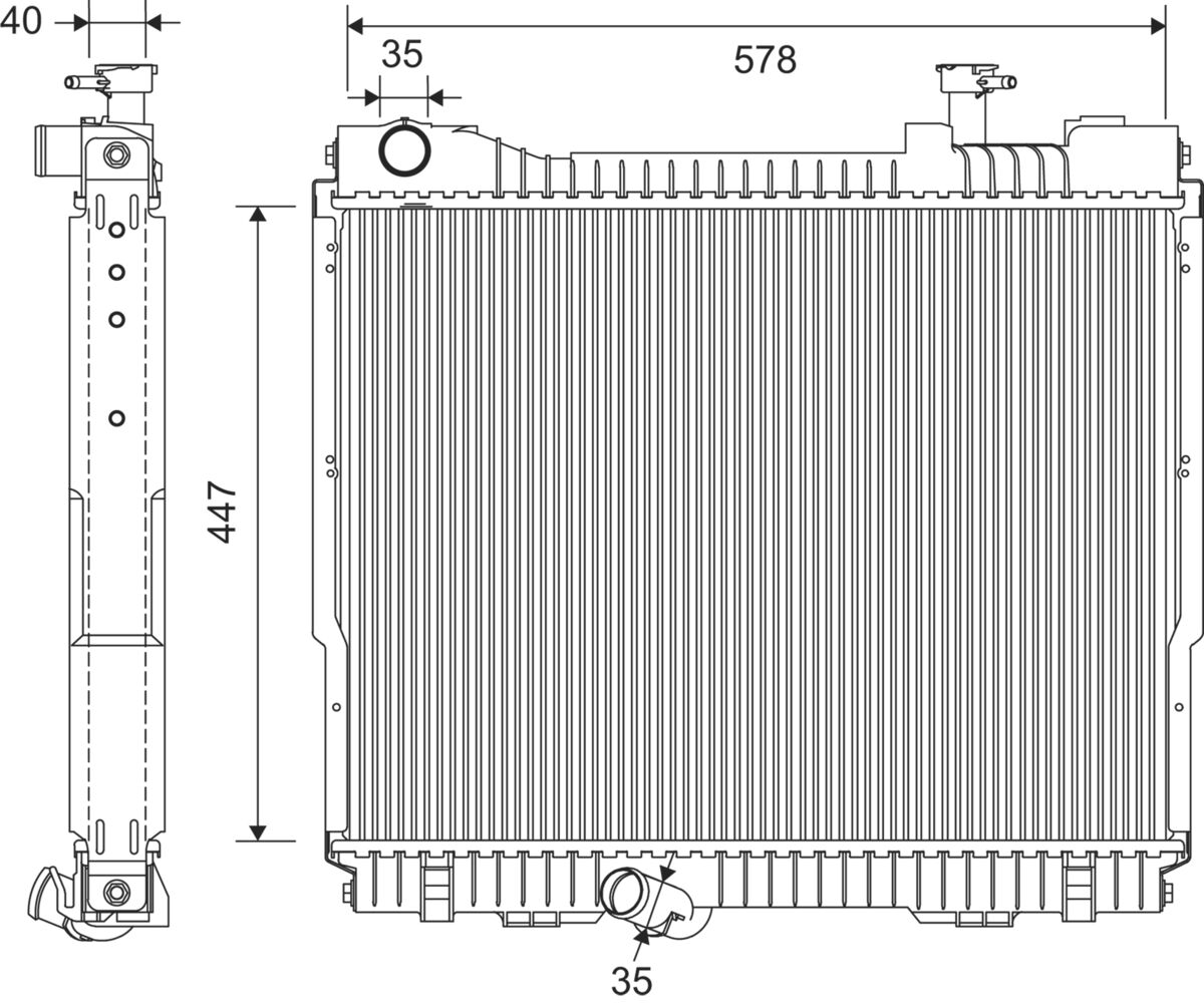 Radiator, racire motor 701403 VALEO