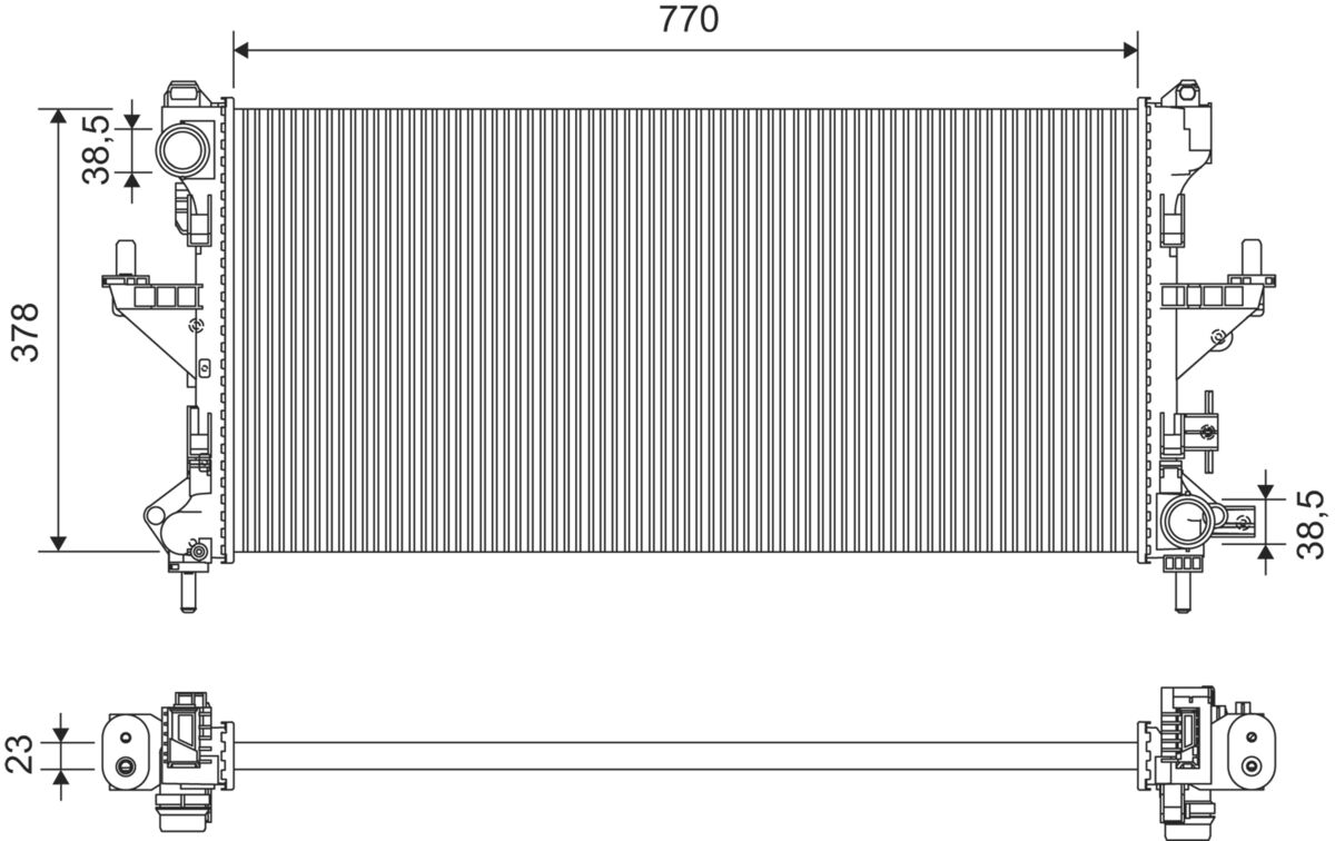Radiator, racire motor 701426 VALEO