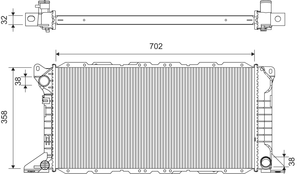 Radiator, racire motor 701525 VALEO