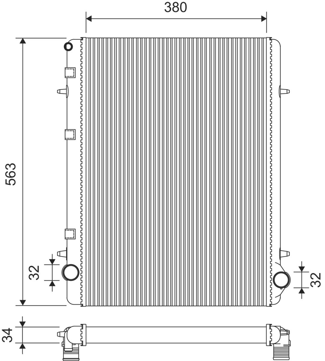 Radiator, racire motor 735117 VALEO