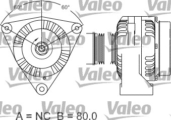 Generator / Alternator 437482 VALEO