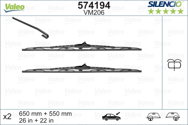 Lamela stergator 574194 VALEO