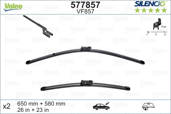 Lamela stergator 577857 VALEO