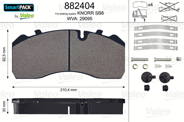Set placute frana,frana disc 882404 VALEO